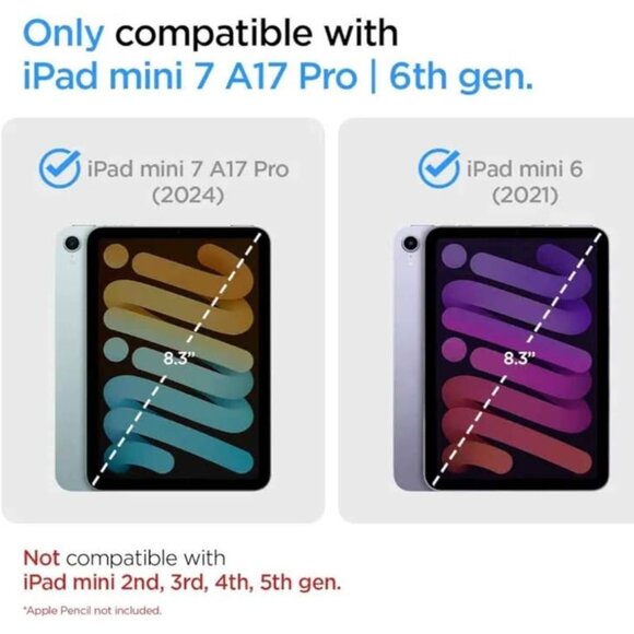 Spigen for iPad Mini 7 Case A17 Pro (2024), 8.3 Inch Rugged Armor iPad Mini 7th - Picture 4 of 6